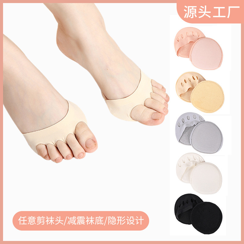 Cross-Border Half-Foot Socks, Women's Foot Socks, Forefoot Pads, Invisible Socks, Five-Finger Socks, Women's High Sandals, Boat Socks, Split-Toe Socks