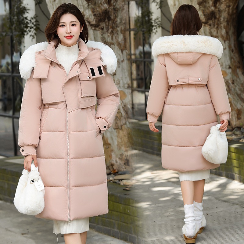 2025 ropa de invierno de mujer de plumón, nuevo estilo coreano abrigo de moda suelto y grueso