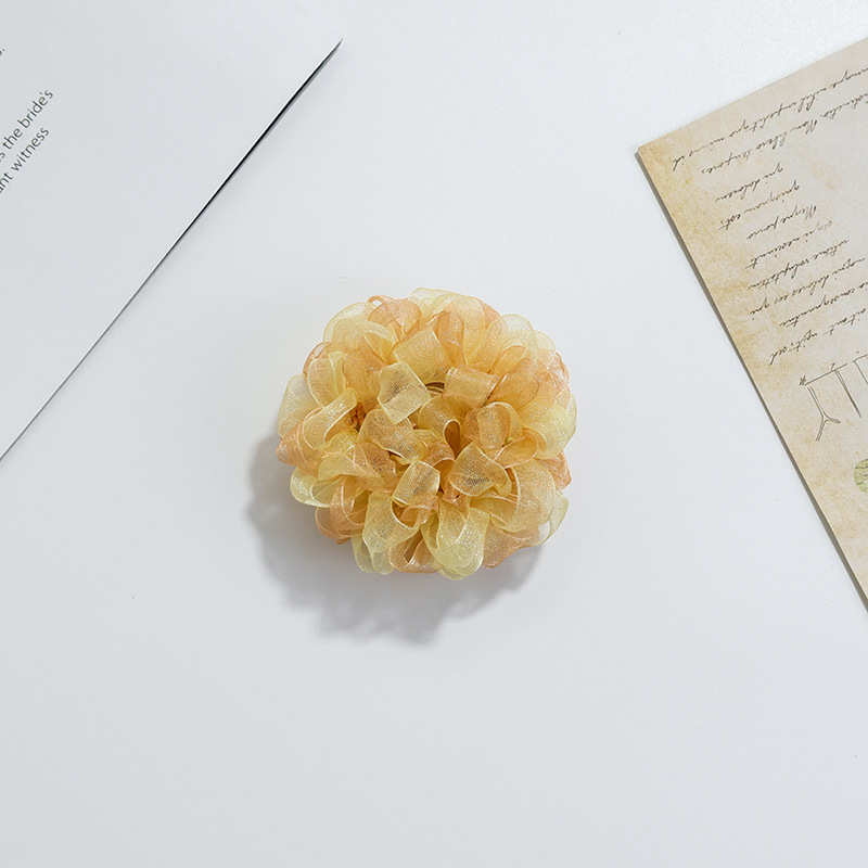 Cabeza de hilo de malla de alta elasticidad bola de cabello cuerda de cabello correa de cabello fresco dulce tocado de cabello de cabello de cola de caballo alta anillo de cabello