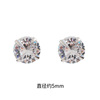 Small earrings, cute accessory, silver 925 sample, simple and elegant design, Korean style