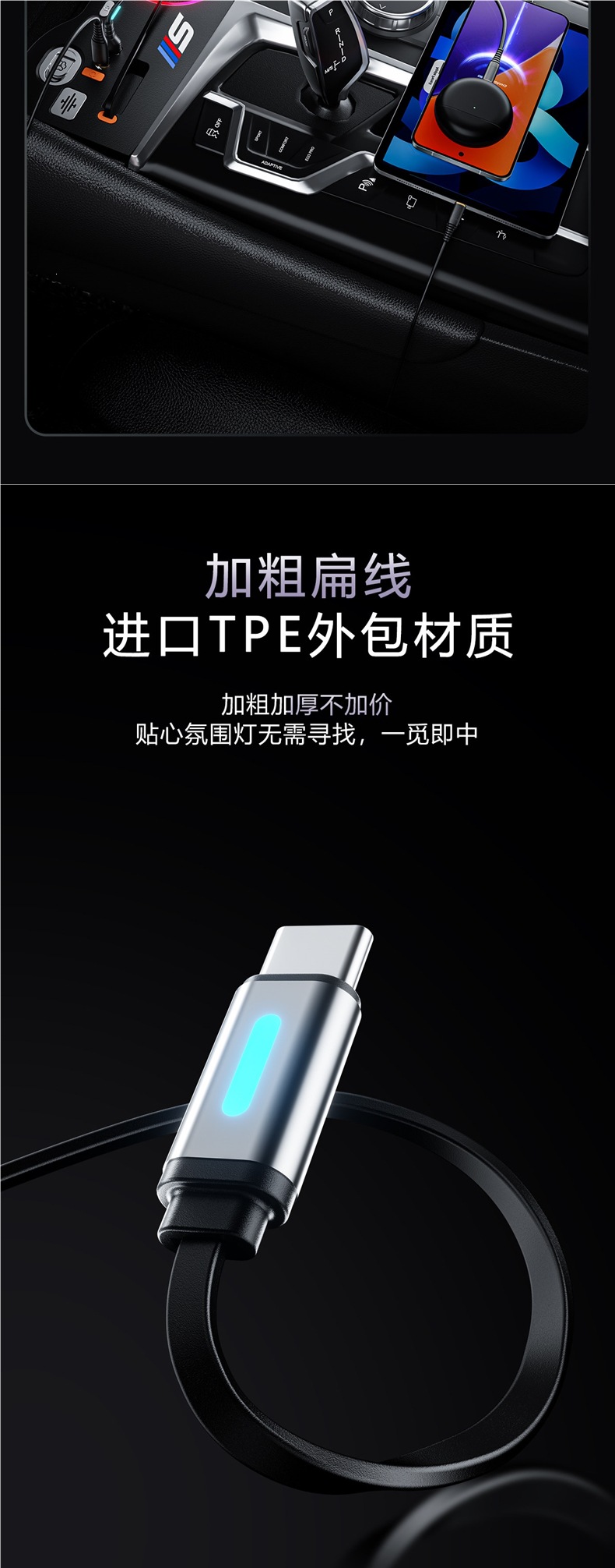 Suitable for 18-24 BMW 5 Series/6 Series GT car fast-charging aromatherapy expansion dock charger interior major modification