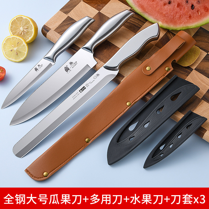 Cuchillo de frutas para regalos de frutas para cortar cuchillo de frutas de hoja grande de sandía doméstica de acero inoxidable afilado largo