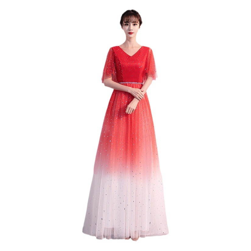 Vestido de traje de coro grande vestido nuevo coro adulto etapa traje rendimiento vestido recitación