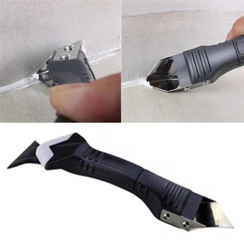 Metal scraper, putty knife, glass glue scraper, seam cleaning tool, angle residual glue scraper, grout tool set