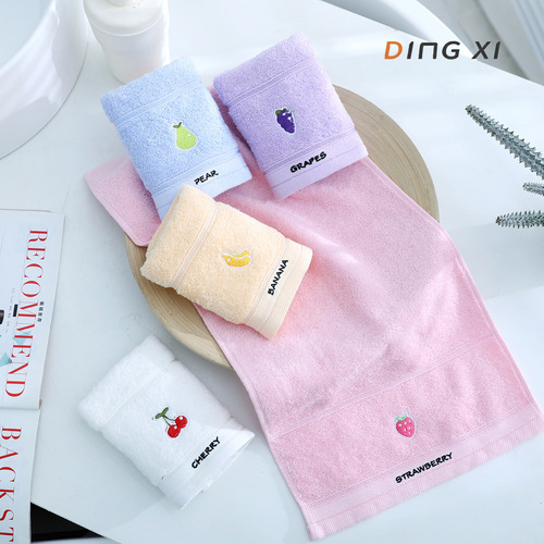 Cotton Children's Small Children's Towel Cartoon Soft Absorbent Kindergarten Face Towel Manufacturer Wholesale Embroidered Logo