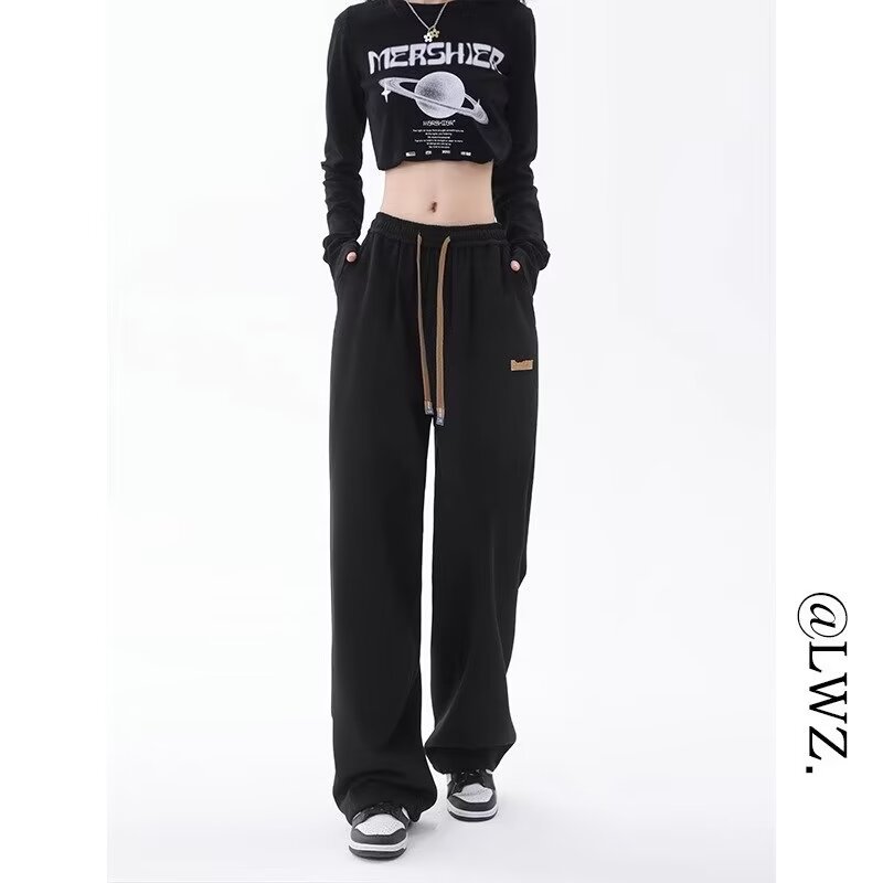 Pantalones casuales de primavera y otoño para niños pareja pantalones largos rectos sueltos 2026 estilo de Hong Kong nuevo image 6