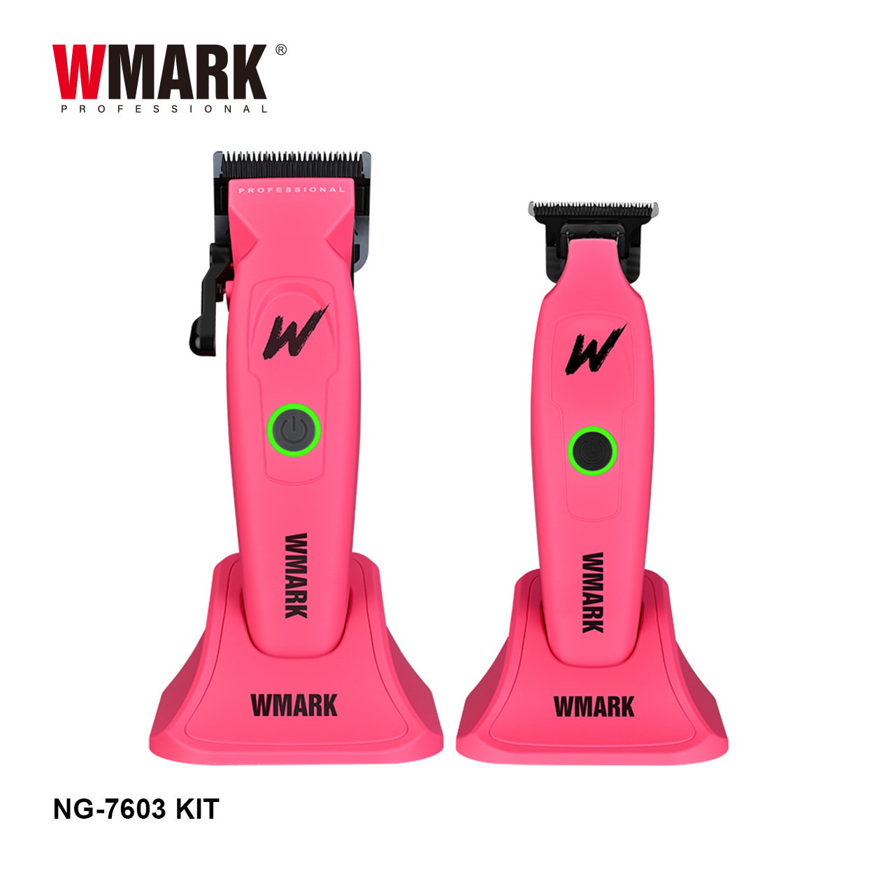 WMARK NG‑7603KIT Hairdressing Scissors 2-Piece Set Powder Metallurgy Blade Long-Lasting Oil-Infused Gradient Set