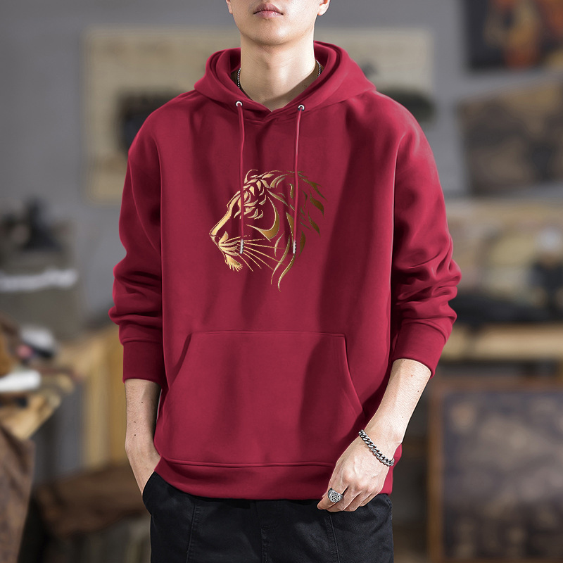 Suéter hombre encapuchado primavera y otoño estilo americano pesado pesado invierno más chaqueta de terciopelo nuevo abrigo de hombre de otoño