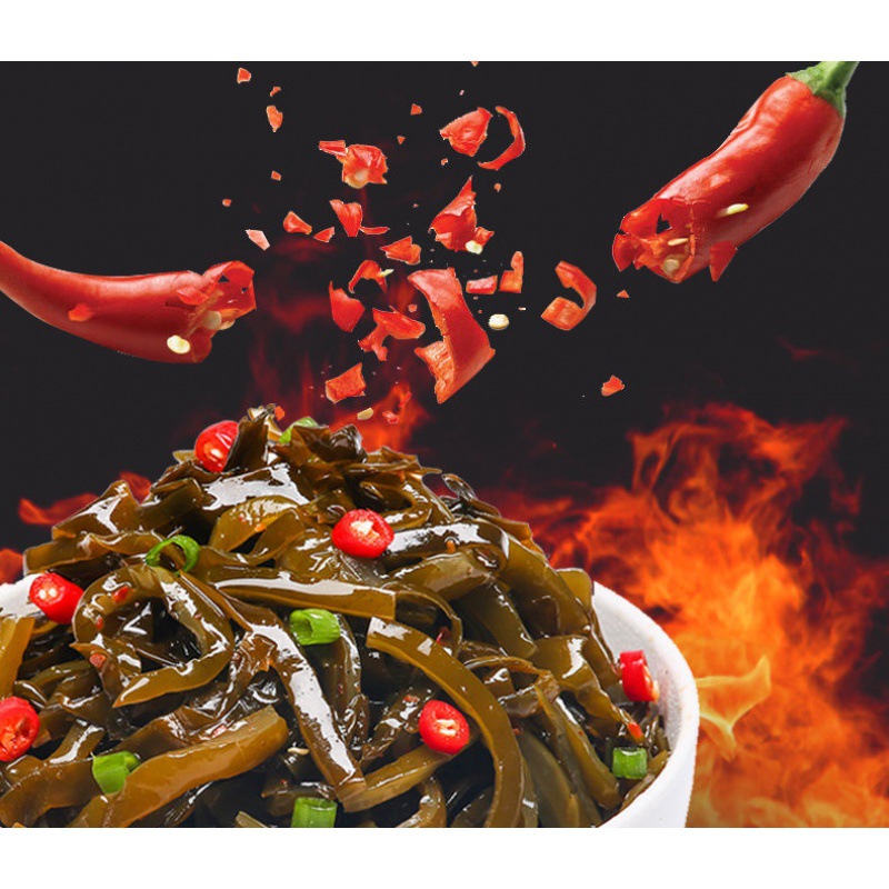 Kelp snacks spicy Kelp precooked and ready to be eaten vacuum Small bag Hunan leisure time Spicy and spicy snack factory wholesale