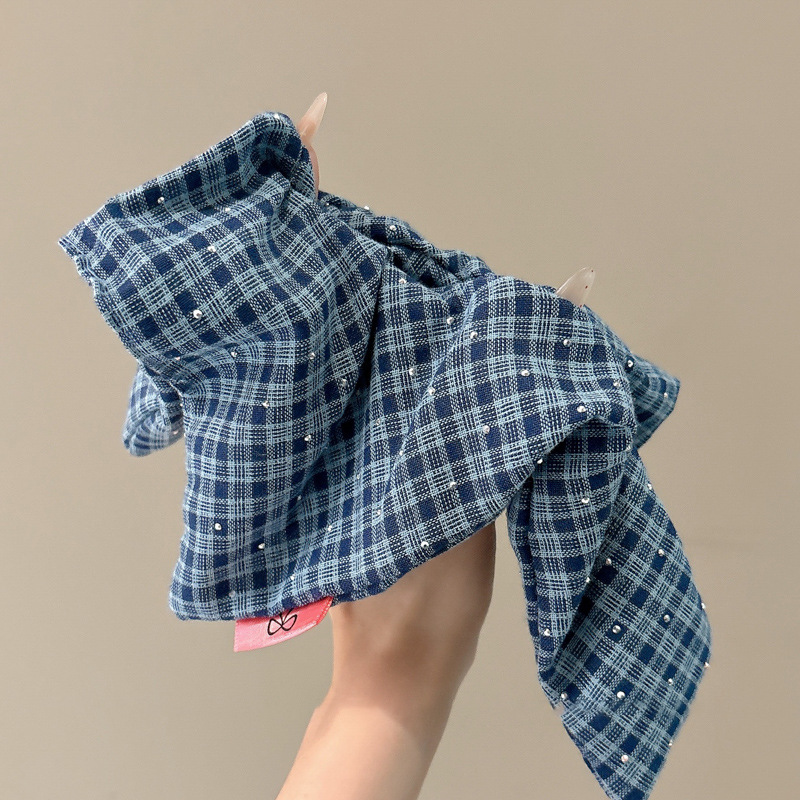 Hermano dulce crema de viento blanco punto de onda anillo de pelo intestino grande lindos toallas cuadradas anillo de pelo femenino de alta calidad con cola de caballo joyas de pelo