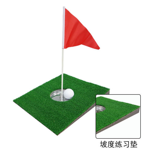 PGK Golf Putter Pad Simulated Green Mini Putter Disc Portable Putter Slope Trainer Hole Cup Set