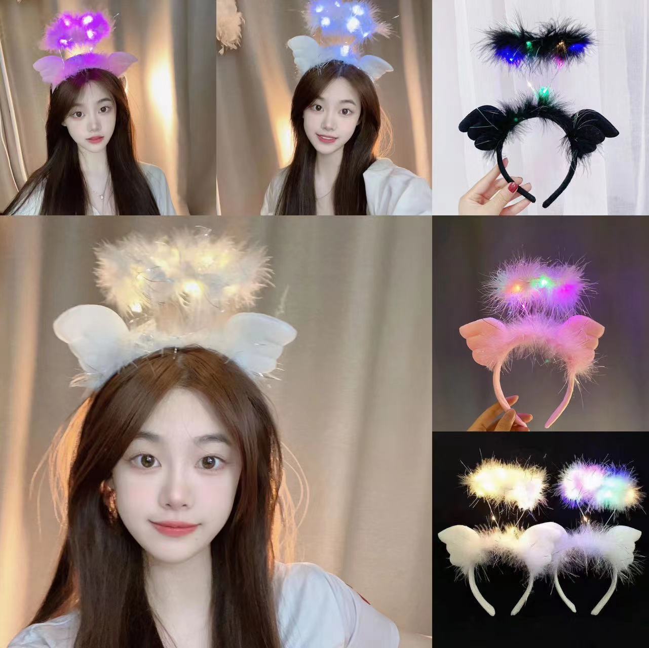 Bar espectáculo atmósfera props luminoso peluche orejas de gato accesorios de cabello zorro bandas de cabello mercado nocturno accesorios de fiesta de suministro
