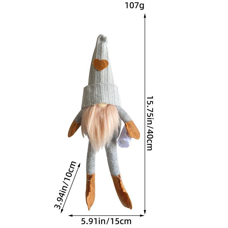 Estación independiente transfronteriza de punto muñeca sin rostro pierna colgando mano molienda café decoraciones navideñas taza muñeca de amor