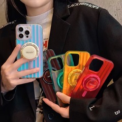 夏のドーパミンオーロラ磁気ホルダー iPhone16 Apple 15ProMax 携帯電話ケース 14 新しいモデル 13 に適しています