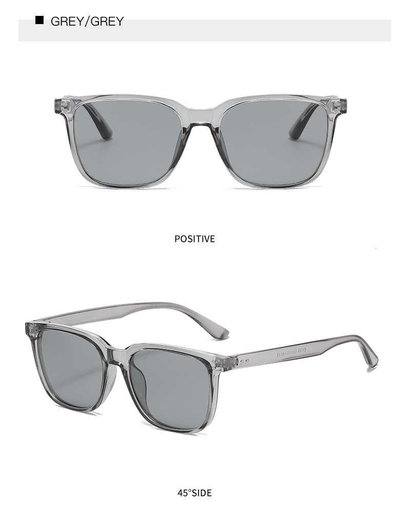 57g Weight Full Frame Glasses Structure Sunglasses Classification Tac, UV400 Protection Lens Material Square Glasses Style Outdoor, Travel Occasion Solid Color Pattern All Seasons Season Unisex Gender Basic, Simple Style Style Basic Simple Style Solid Color Tac UV400 Protection Square Full Frame Women's Sunglasses 23