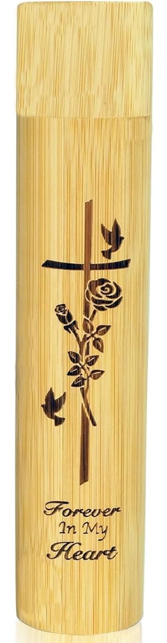 Caja de cenizas para mascotas, suministros funerarios para mascotas de bambú, caja de almacenamiento de cenizas, caja conmemorativa de pelo para mascotas, Amazon