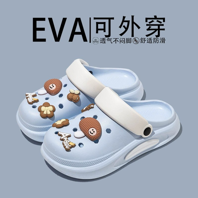 Туфли-слипоны EVA на платформе Dobaan 2025, мультяшные женские толстая подошва, высота