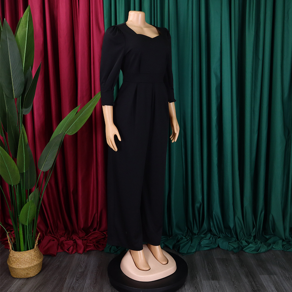 Damen Jumpsuit Langarm Lässig Weites Bein Für Den Winter_voghion.com