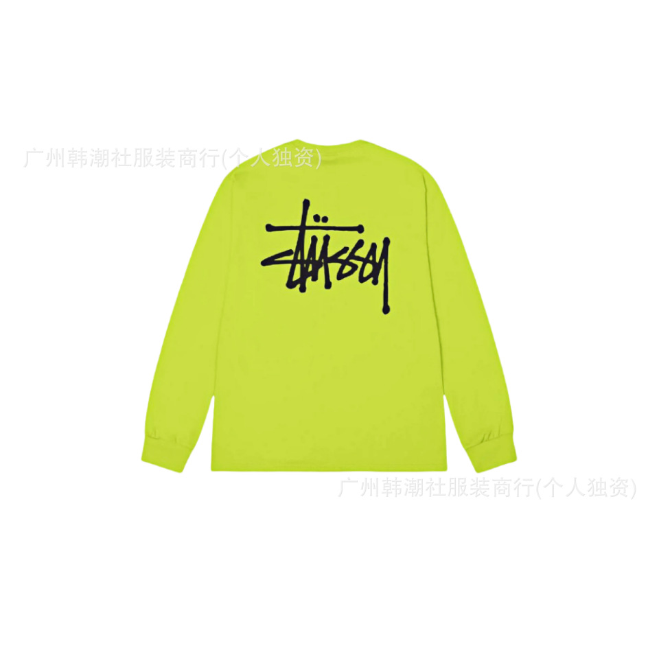 原標クロスボーダーの新型潮牌stuツアーの経典のアルファベットのプリントの丸首の長袖のtシャツは代行します。