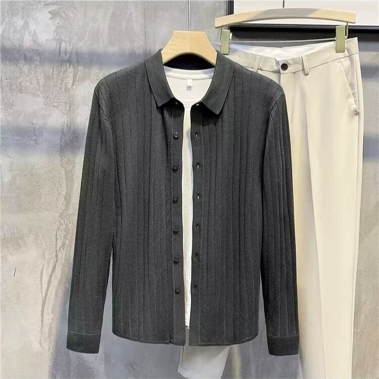Элитный осенний кардиган, тёплый свитер для отдыха, Slim fit
