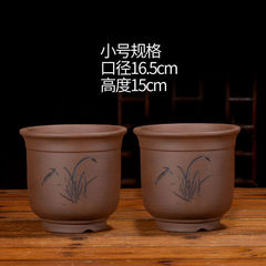 Zisha flower pot Orchid pot Pothos pot Bonsai pot Extra large round flower pot classical Beijing flower pot
