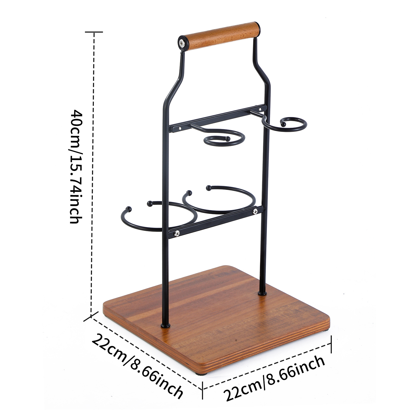 Estante de vino de lujo ligero, estante de vino doméstico, decoración, copa de madera maciza, estante para copas de vino colgante boca abajo, estante para vitrinas