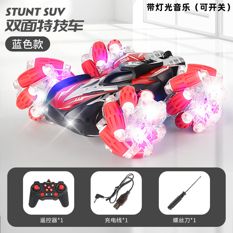Venta caliente transfronteriza rodando fuera de carretera de doble cara deriva coche truco de control remoto coche giratorio escalada juguetes para niños al por mayor