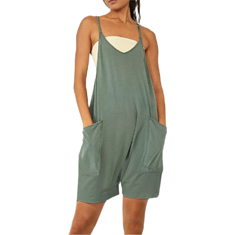 2023 ropa de mujer europea y americana eBay Amazon estación independiente popular cremallera bolsillo suspender pantalones mono suspender Pantalones image 1