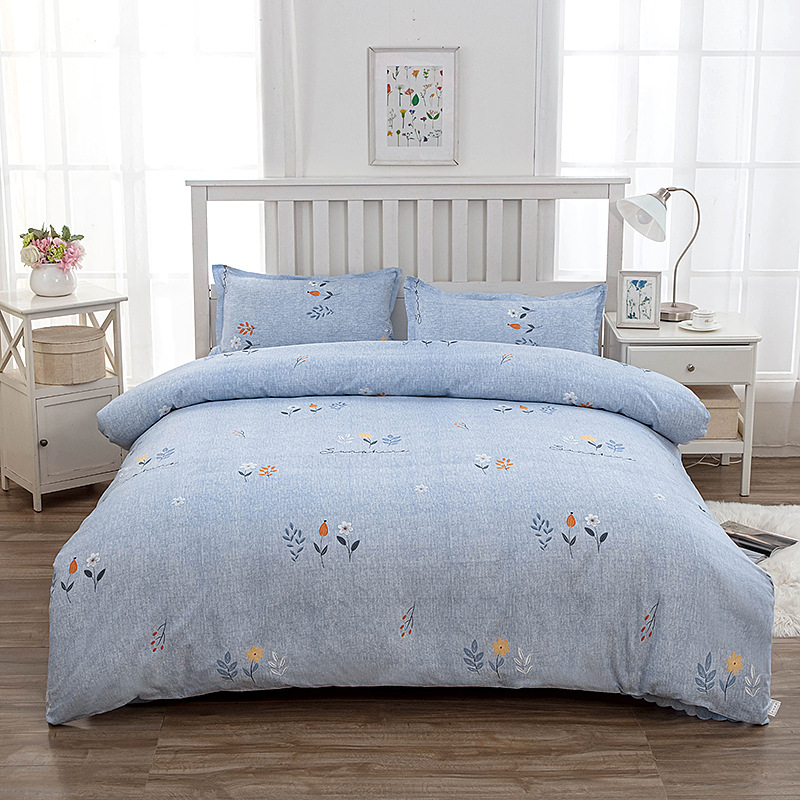 Ropa de cama cubierta del edredón de una sola pieza cama doble suministros superior estudiante dormitorio hoja de cama cubierta del edredón ventas directas de la fábrica