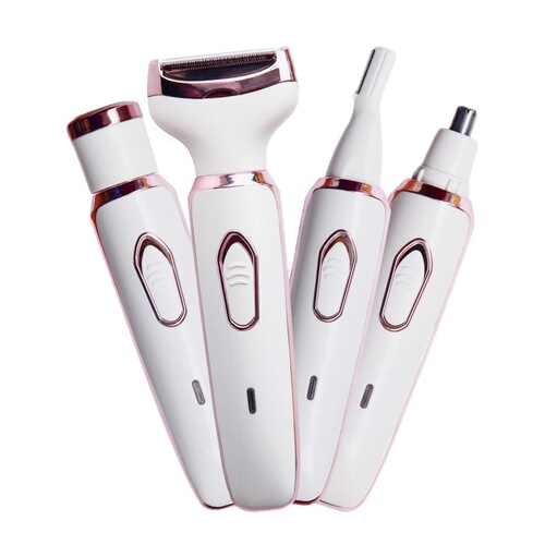 New women's four-in-one electric shaver, eyebrow trimmer, epilator, can trim sideburn hair, armpit USB charging