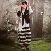 女童套装2025秋装新款儿童T恤长袖上衣童装马甲休闲裤两件套