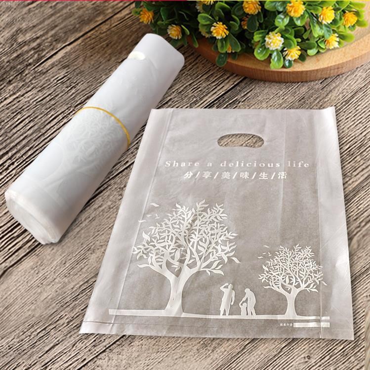 沙拉外卖袋烘培袋高压袋软膜蛋糕甜西点透明手提袋面包塑料袋现货