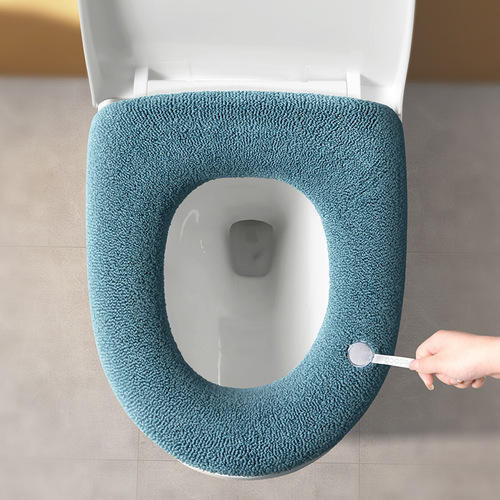 Thickened toilet seat toilet seat cover winter household cushion sticker autumn and winter style universal plush toilet seat for all seasons