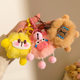 Cute Rex Rabbit Fur Ball Elf Car Keychain Pendant Casual Girly Heart Stuffed Doll School Bag Pendant Gift