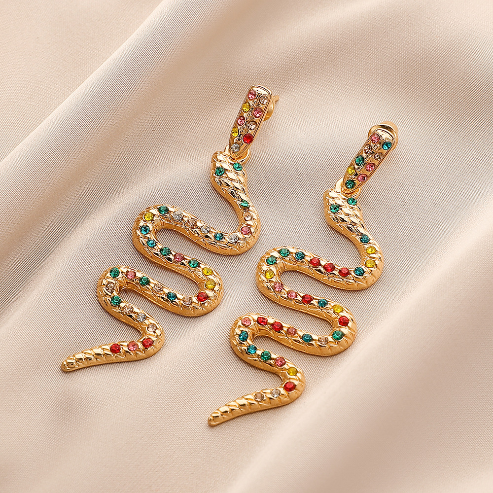 1 Pair Fashion Snake Alloy Plating Women's Drop Earrings display picture 25