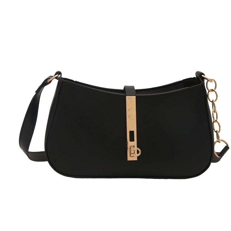 Bolso simple coreano para mujeres otoño / invierno 2024, nuevo estilo de moda retro bolso de brazo francés, textura exterior, bolso de lujo ligero para mujeres.