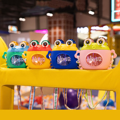 ダブルドリンクかわいい萌え系カニスタイルカップハンドルカップロック付き携帯カップバウンスカバープラスチックストローカップ