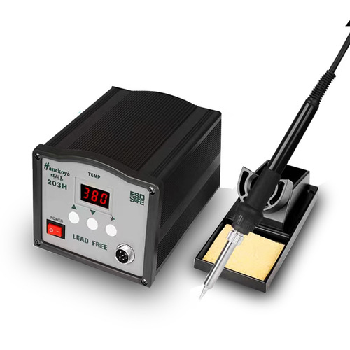 203H high frequency digital display soldering station set 90W constant temperature adjustable electric soldering iron 150W 205H eddy current smart soldering station