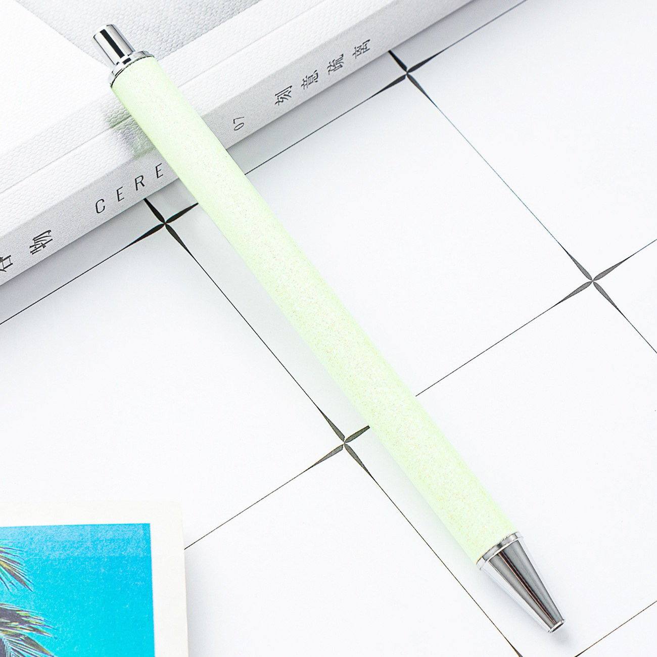 Presione el bolígrafo de polvo de oro al por mayor prepucio pu Glitter pen logotipo imprimible creativo multicolor Bolígrafo De Metal