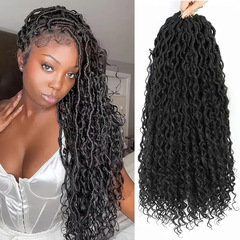ヨーロッパとアメリカの新しい人気のクロスボーダー編み込みウィッグ Faux Goddess River Locs 編み込みウィッグ