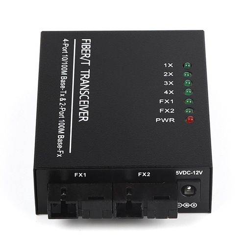 A 100Mbps 2G 4T electrical switch, single-mode single-fiber fiber optic transmitter/receiver, video surveillance optical converter.