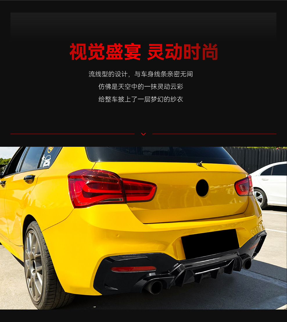 Suitable for 2015-2019 Bmw Bmw1 Series F20 F21 Lci m Sport Competitive Rear Lip and Tail Lip Modification