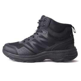 冬季黑色中邦羊毛靴户外登山加厚作训羊毛雪地靴安检地勤安保毛靴