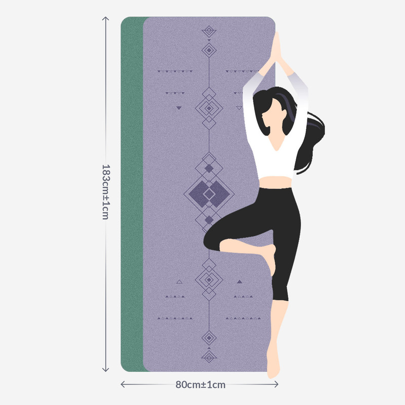 Thickened and Widened 6mm Matte Upgraded Version of Pu Natural Rubber Yoga Mat, Sweat-Absorbent and Non-Slip, Suitable for Beginners