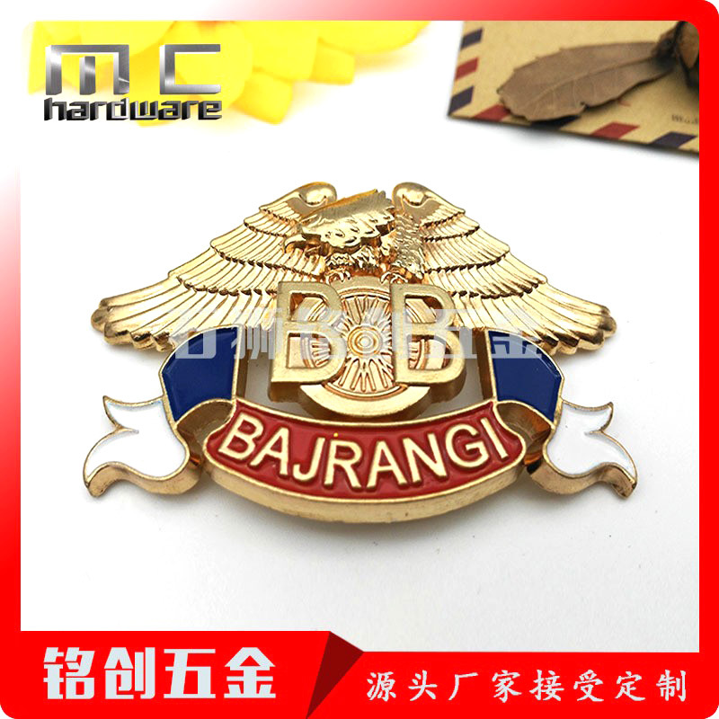 锌合金帽标 西式精致时尚金属帽子商标铭牌  厂家供应