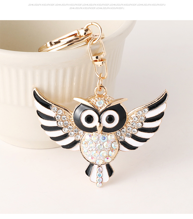 New Style Alloy Owl Unisex Bag Pendant Keychain display picture 5