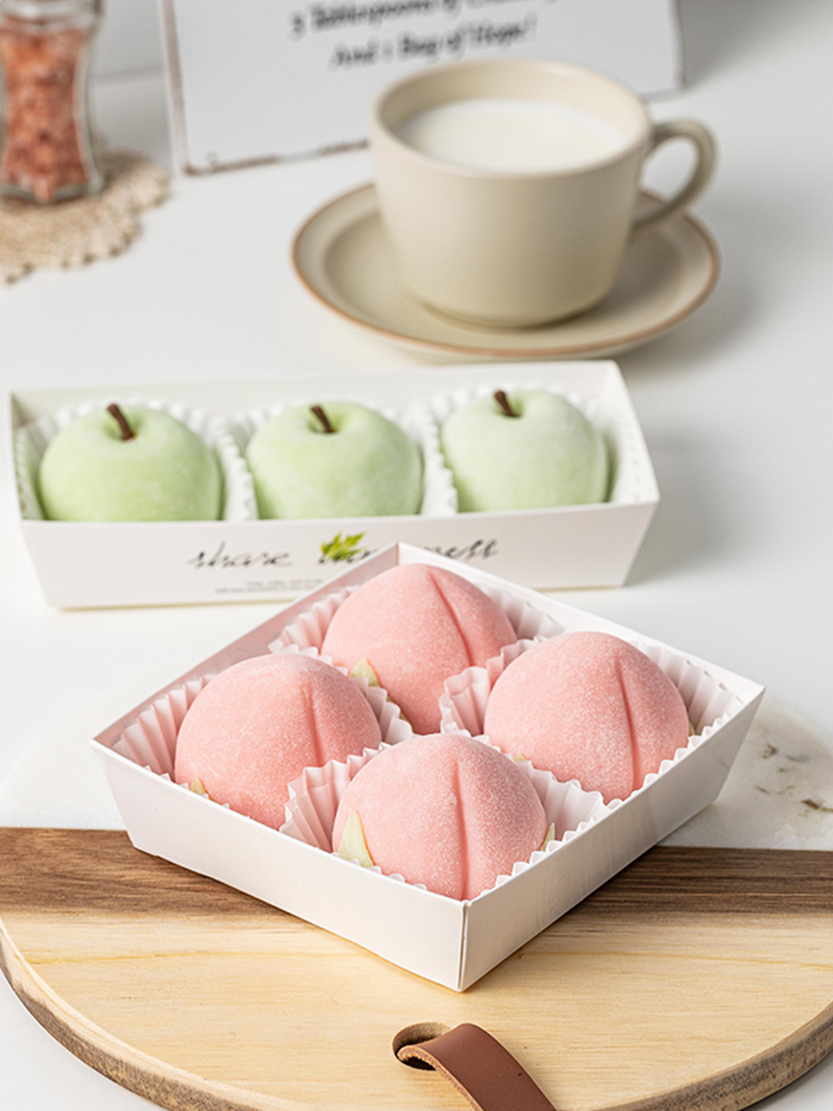 Caja de embalaje de 10 bocadillos de postres, caja de embalaje de sándwich, caja a prueba de aceite, soporte de papel de plástico