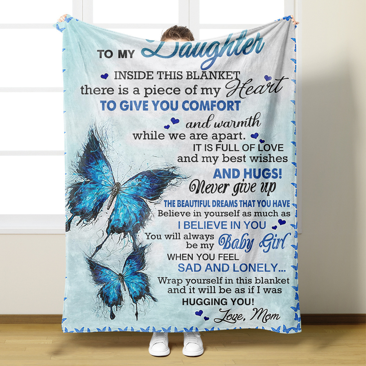 Flannel Blanket A Letter from Mother to Daughter Blanket Super Soft Comfortable Blanket Lightweight Flannel