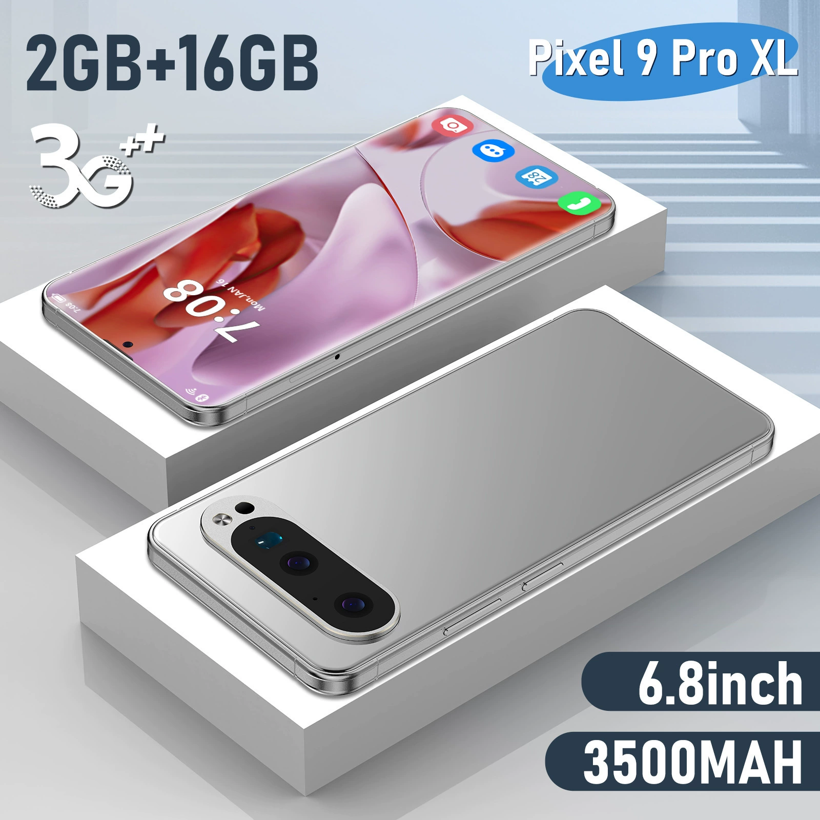 Кросс-бордер горячие продажи Pixel 9 Pro смартфон большого экрана incell 6.8 дюйма 2+16 памяти полный сетевой доступ