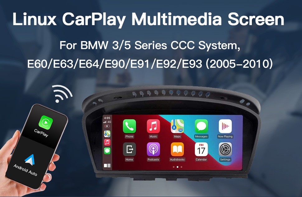 Suitable for Bmw 3/5 Series E60 E61E90 E92 Ccc/Cic Central Control Large Screen Carplay Navigation All-In-One Machine